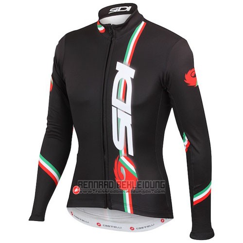 2014 Fahrradbekleidung Castelli SIDI Shwarz und Rot Trikot Langarm und Tragerhose - zum Schließen ins Bild klicken